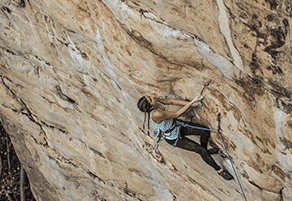 Kerry Scott of tension climbing