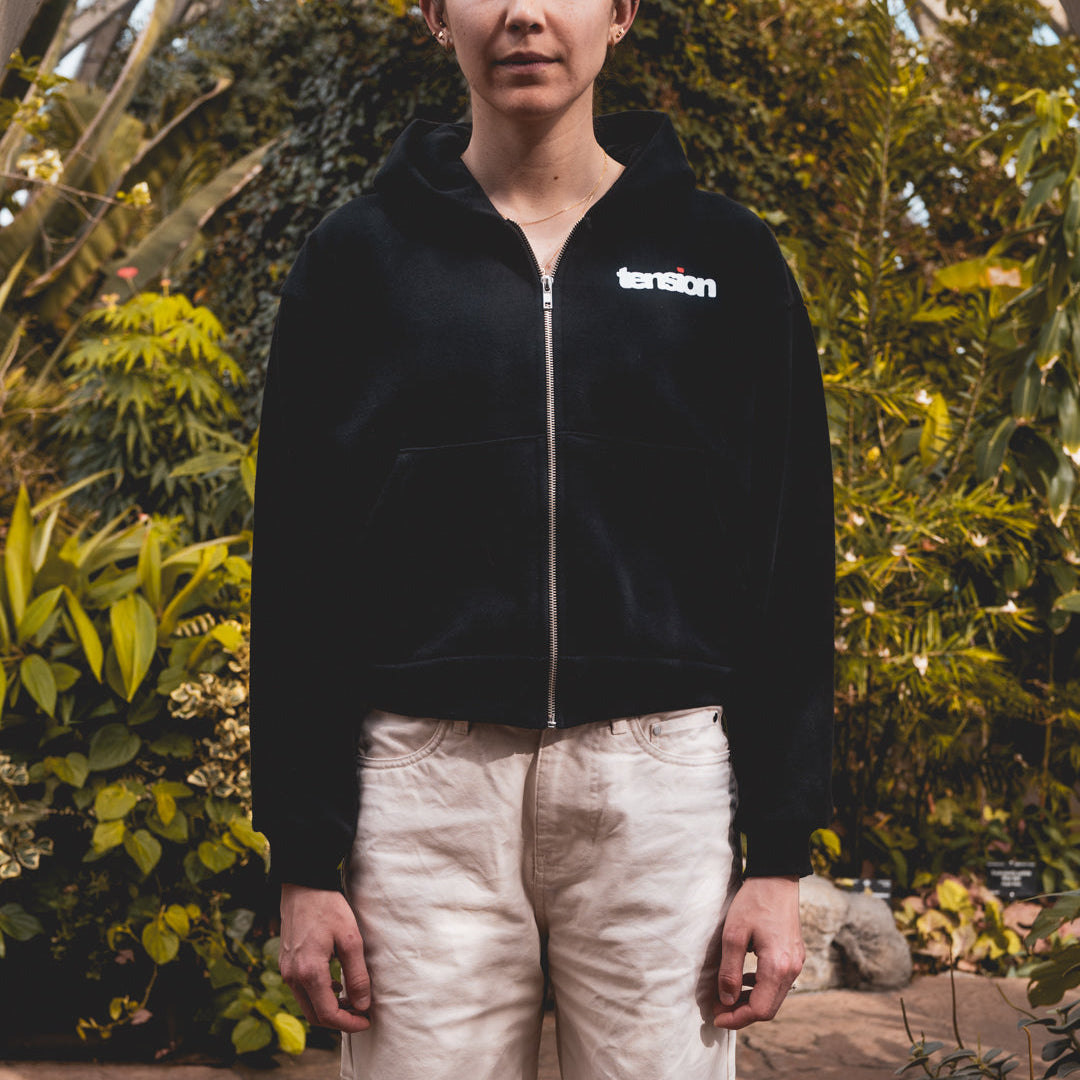 Cropped Poppy Full Zip Hoodie – Tension Climbing
