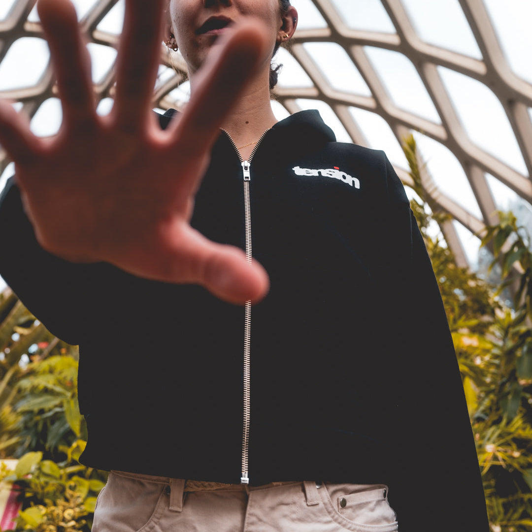 Cropped Poppy Full Zip Hoodie – Tension Climbing